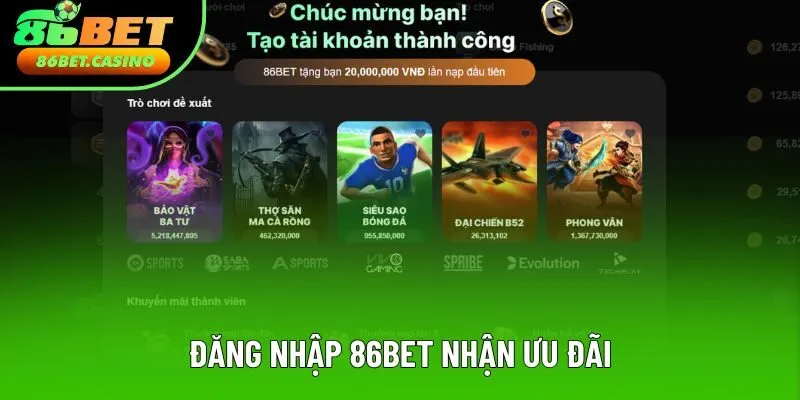 Đăng nhập 86bet thật an toàn