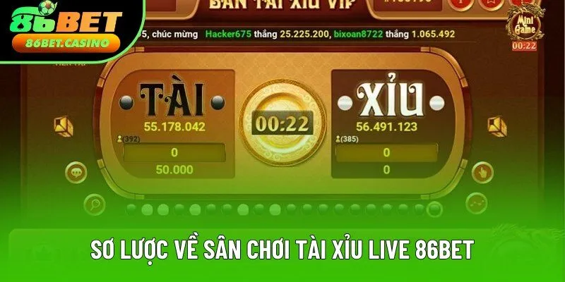 Sơ lược về sân chơi tài xỉu live 86bet